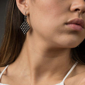 Twenty Five Times Black Chrome SG Liquid Metal Earrings Earrings Sergio Gutierrez Liquid Metal Jewelry 