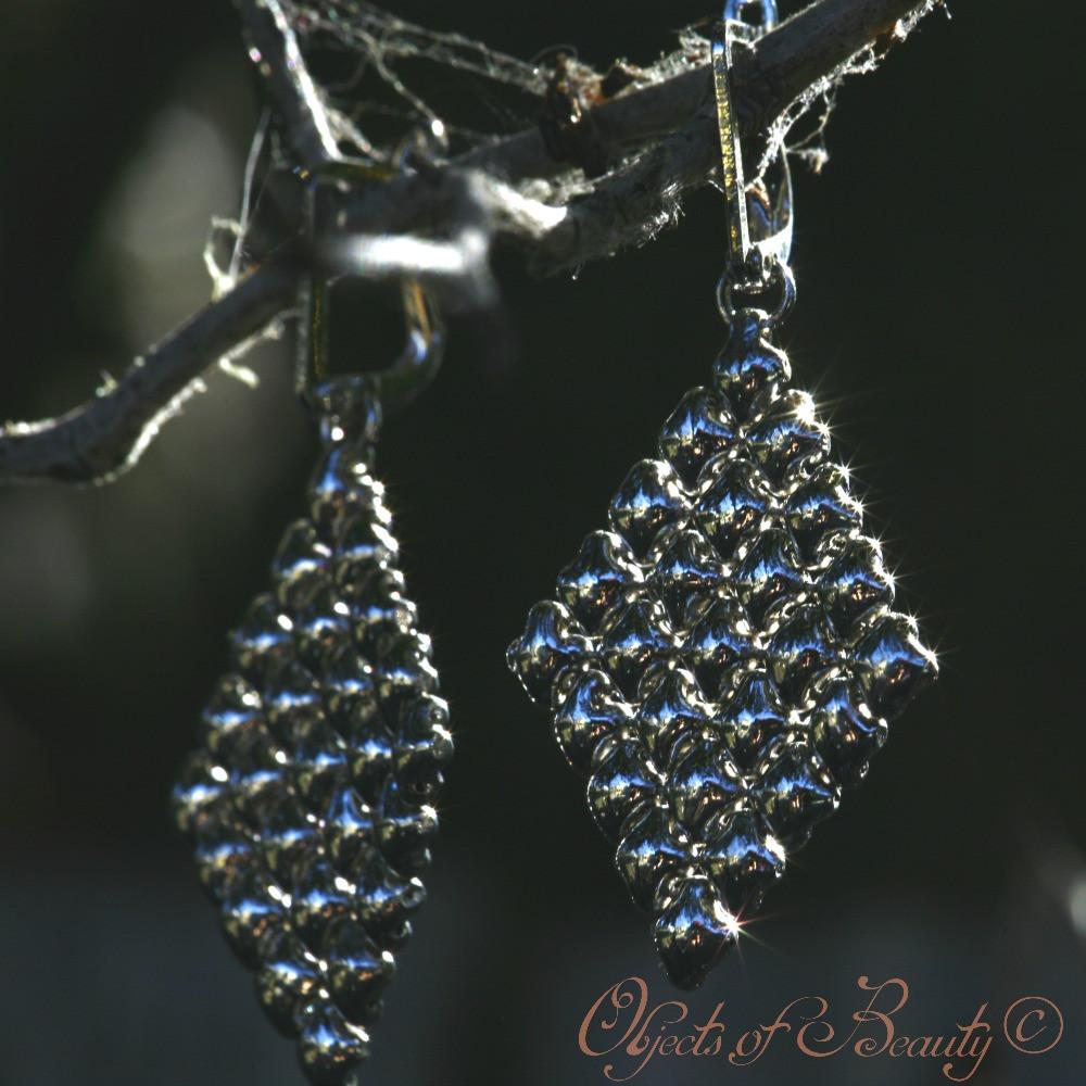 Twenty Five Times SG Liquid Metal Earrings Earrings Sergio Gutierrez Liquid Metal Jewelry 