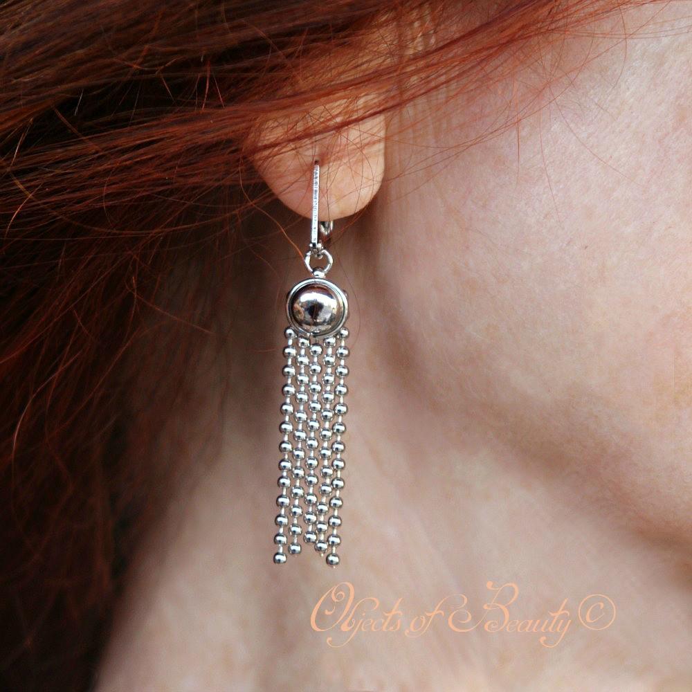 Why The Moon? SG Liquid Metal Earrings Earrings Sergio Gutierrez Liquid Metal Jewelry 