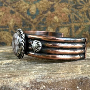 Wild Horse Copper Cuff | Yellowstone Spirit Southwest Collection Turquoise Bracelet Objects of Beauty Southwest 