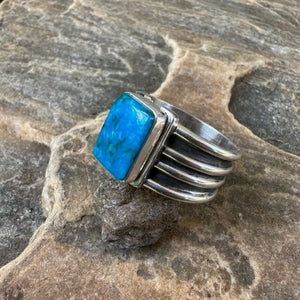 Yellowstone Spirit Man's Turquoise Ring Made in USA | Yellowstone Spirit Southwestern Collection Turquoise Ring Objects of Beauty Southwest 